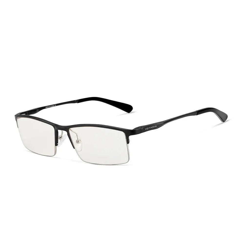 Men's Square Semi-Rimless TR90 Prescription Glasses 8721 — view 3 | Rx Spectacle