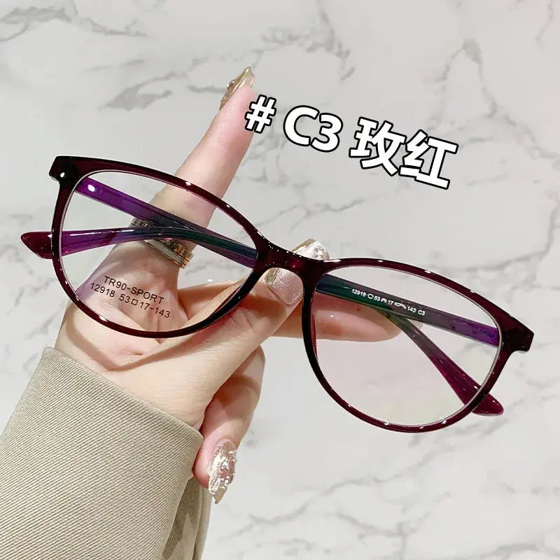 Women's Cat Eye Full Rim Titanium Prescription Glasses 12918 — view 7 | Rx Spectacle