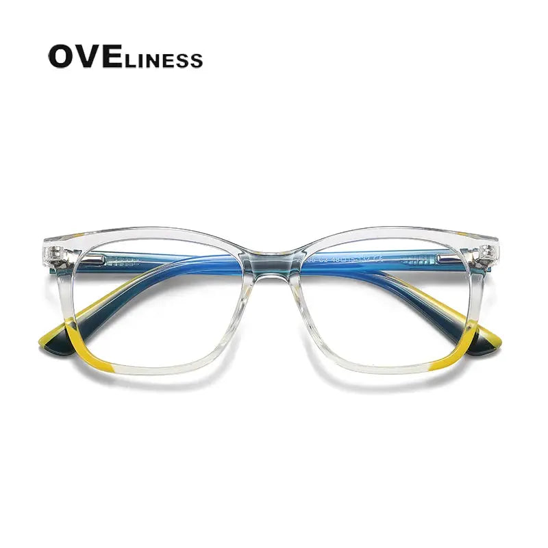 Unisex Square Full Rim Titanium Prescription Glasses 20206 — view 11 | Rx Spectacle