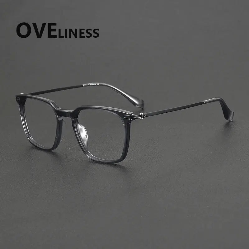 Unisex Oval Full Rim Titanium Prescription Glasses 90011 — view 4 | Rx Spectacle