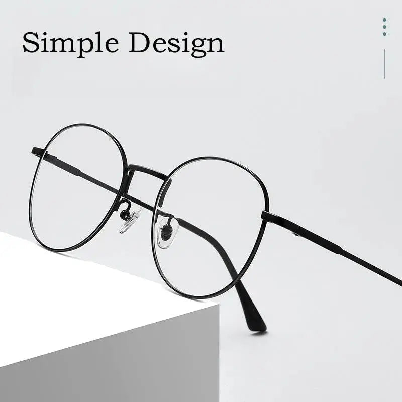 Men's Round Full Rim Titanium Prescription Glasses 9254 — view 5 | Rx Spectacle