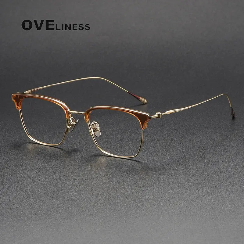 Women's Square Full Rim Titanium Prescription Glasses 380896 — view 5 | Rx Spectacle
