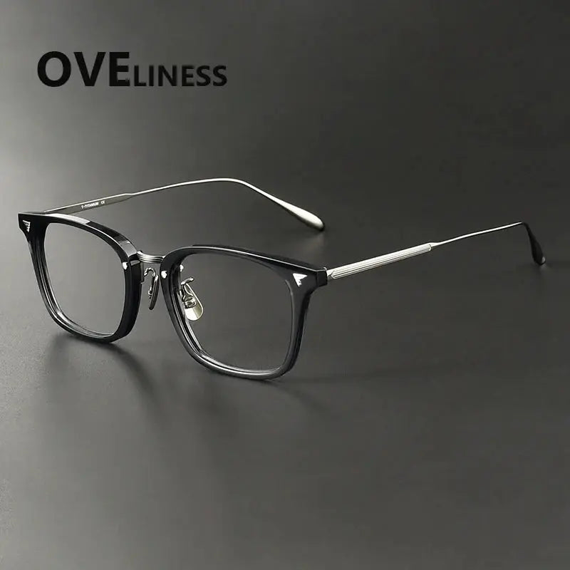 Women's Square Full Rim Titanium Prescription Glasses 369559 — view 4 | Rx Spectacle