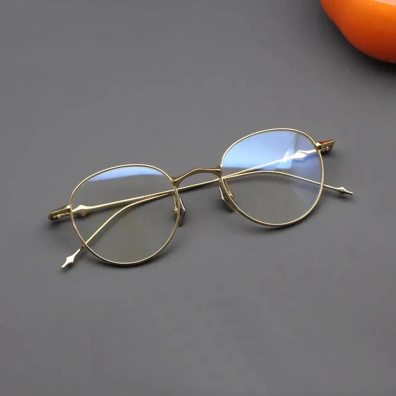 Women's Oval Full Rim Titanium Prescription Glasses 195140 — view 4 | Rx Spectacle