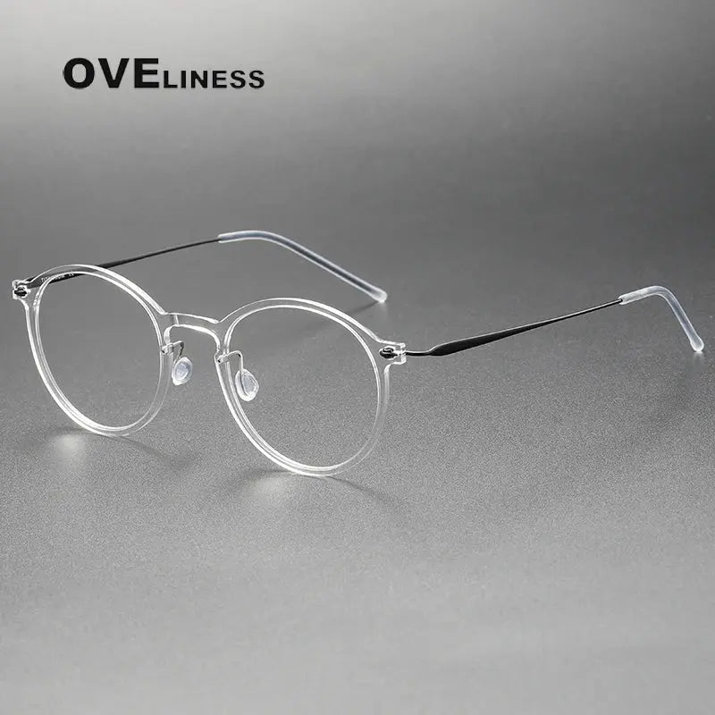 Women's Round Full Rim Titanium Prescription Glasses 326541 — view 7 | Rx Spectacle