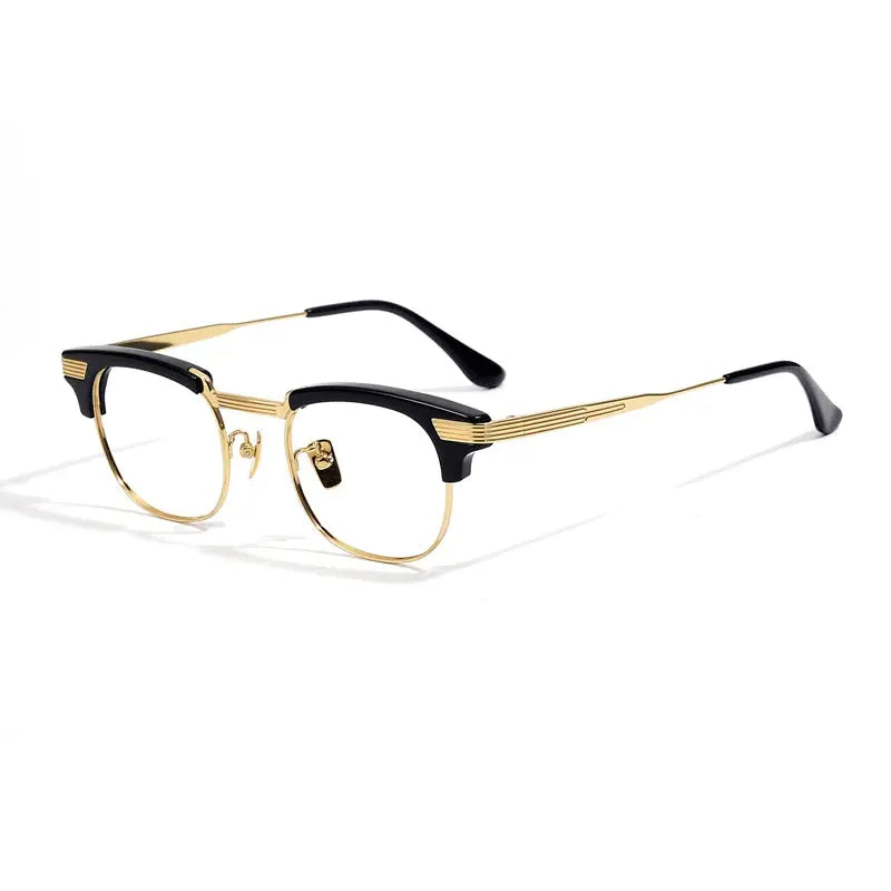 Unisex Oval Full Rim Titanium Prescription Glasses 42909 — view 7 | Rx Spectacle