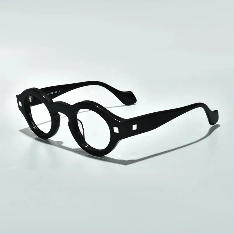 Unisex Round Full Rim Acetate Prescription Glasses L2036 — view 4 | Rx Spectacle