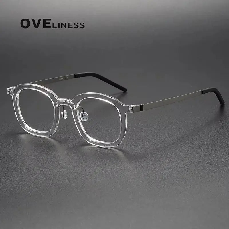Unisex Square Full Rim Titanium Prescription Glasses 361050 — view 5 | Rx Spectacle