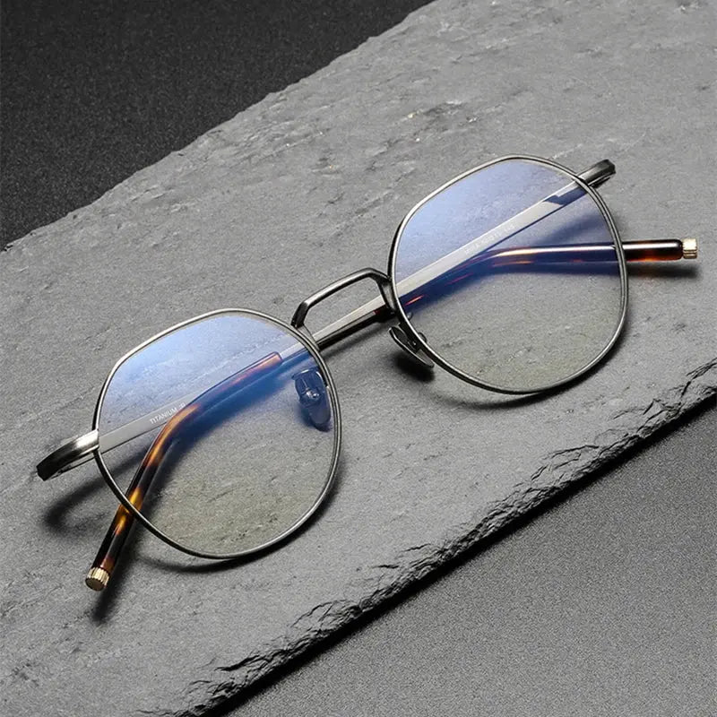 Unisex Polygon Full Rim Titanium Prescription Glasses 14919 — view 1 | Rx Spectacle
