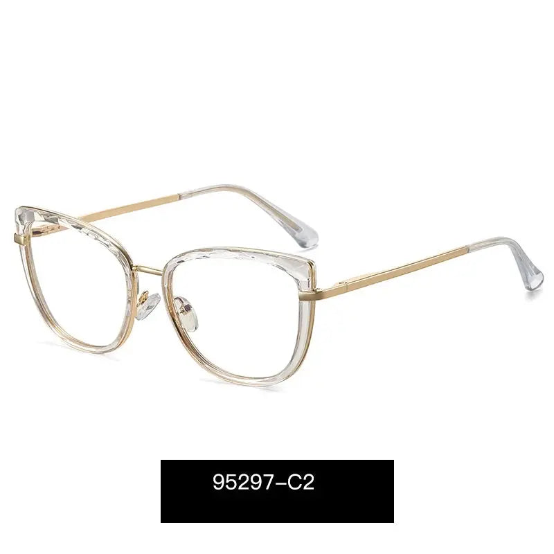 Women's Cat Eye Full Rim TR90 Prescription Glasses 95297 — view 7 | Rx Spectacle
