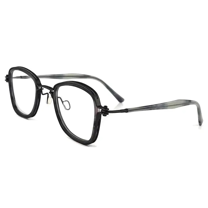 Women's Square Full Rim Titanium Prescription Glasses 195868 — view 7 | Rx Spectacle