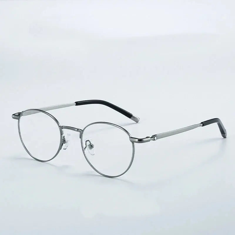 Women's Round Full Rim Titanium Prescription Glasses 905277 — view 4 | Rx Spectacle