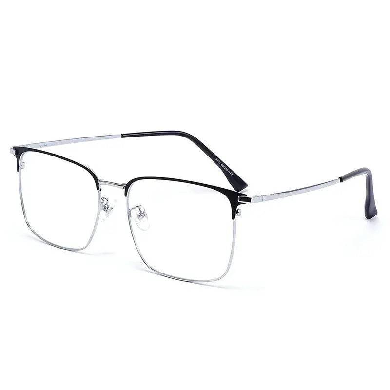 Men's Square Full Rim Titanium Prescription Glasses 3301 — view 5 | Rx Spectacle