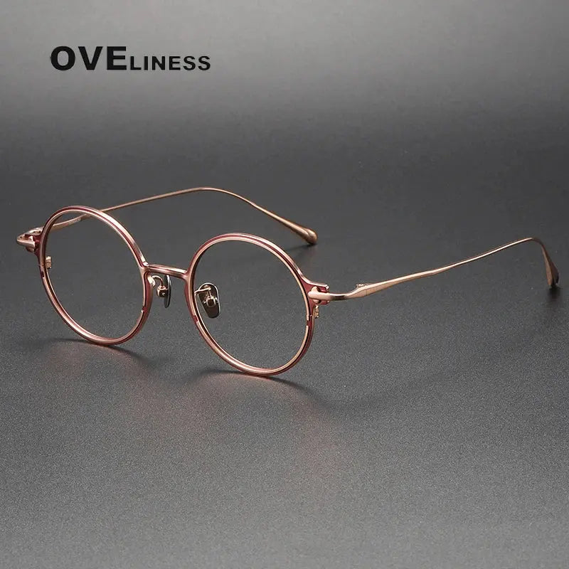 Unisex Round Full Rim Titanium Prescription Glasses 4920 — view 8 | Rx Spectacle