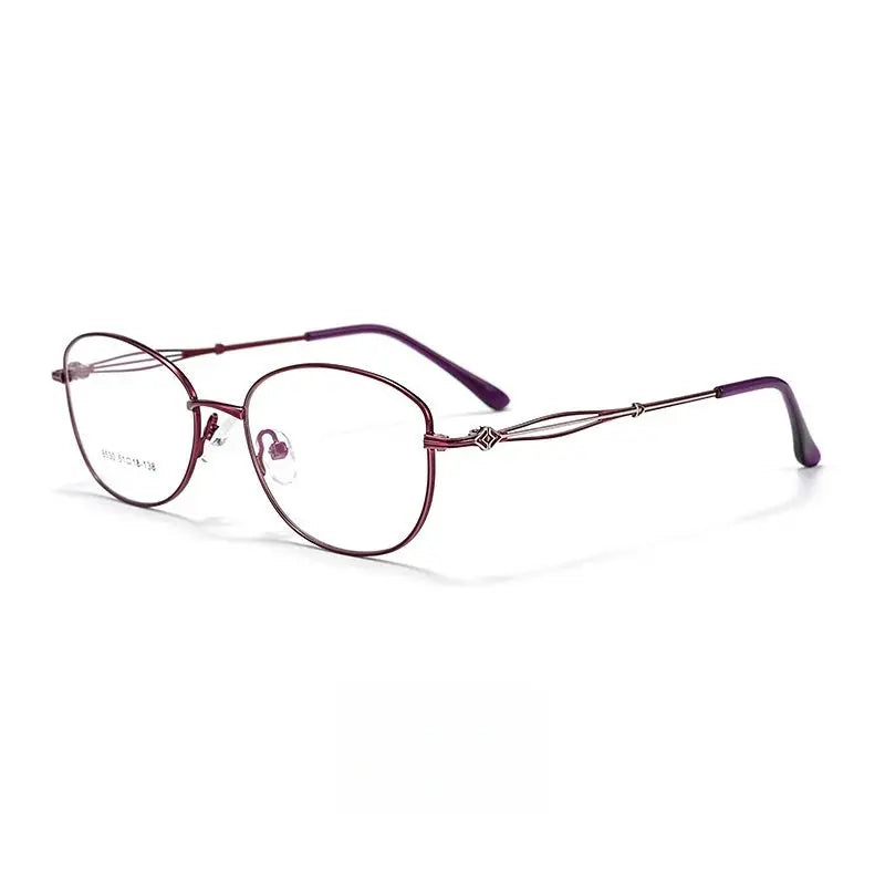 Women's Cat Eye Full Rim Alloy Prescription Glasses 85301 — view 4 | Rx Spectacle
