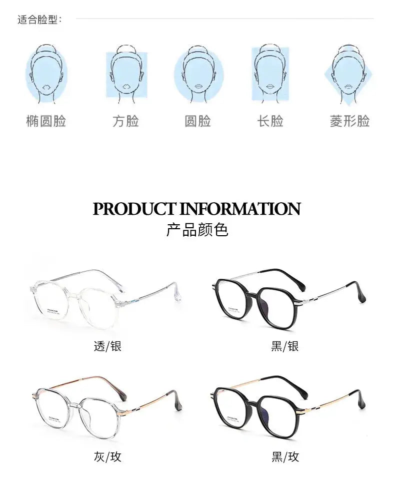 Unisex Polygon Full Rim TR90 Flat Top Prescription Glasses Z32030 — view 11 | Rx Spectacle