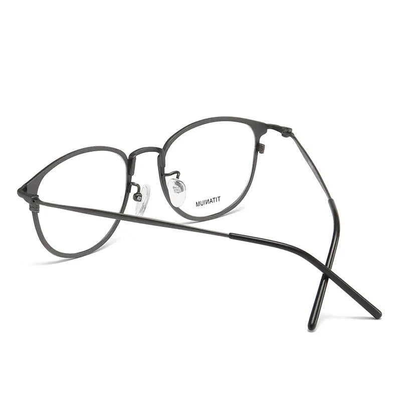 Unisex Round Full Rim Titanium Prescription Glasses J1073 — view 6 | Rx Spectacle