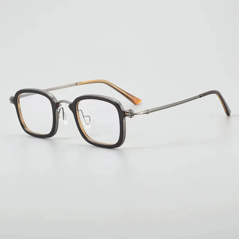 Unisex Square Full Rim Titanium Oversized Prescription Glasses 95869 — view 6 | Rx Spectacle