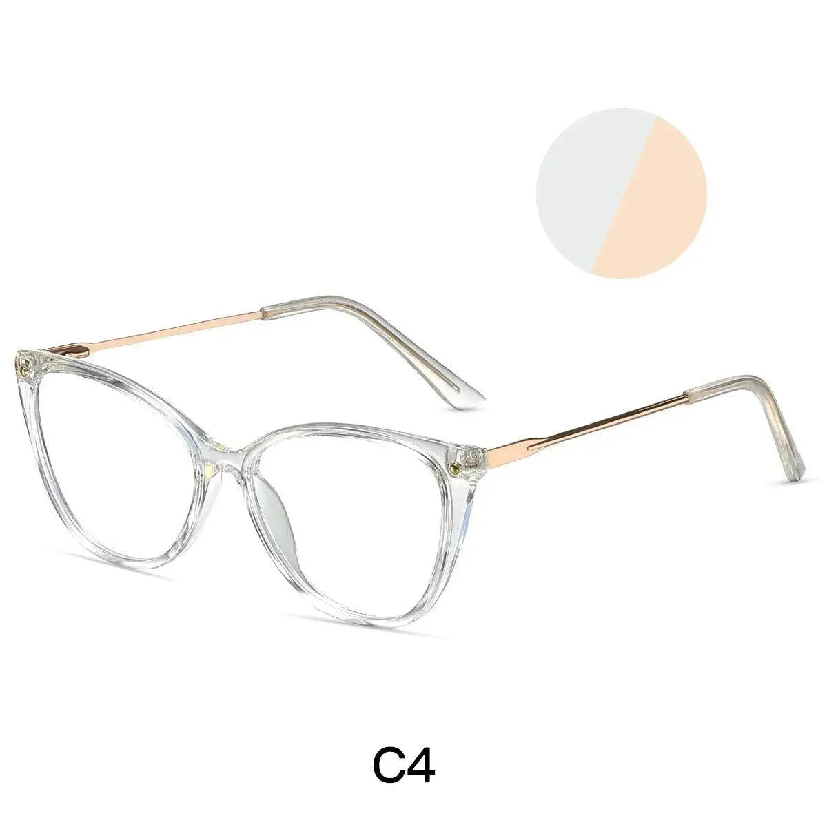Women's Cat Eye Full Rim TR90 Prescription Glasses 87008 — view 9 | Rx Spectacle