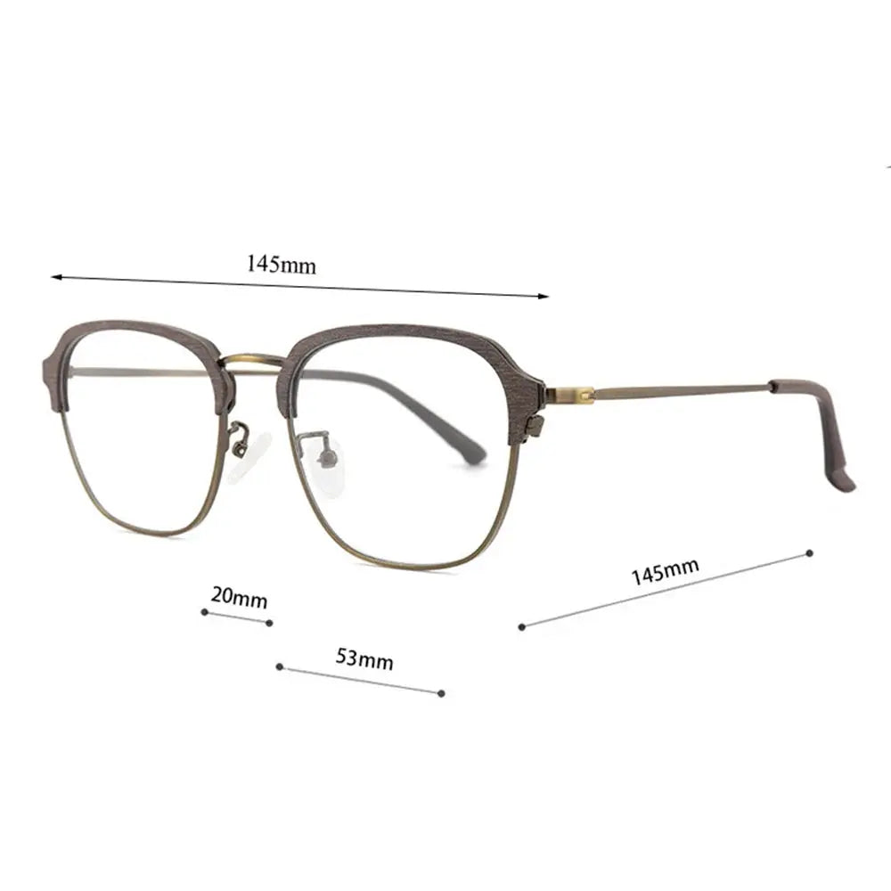 Unisex Square Full Rim Titanium Prescription Glasses 81204 — view 2 | Rx Spectacle