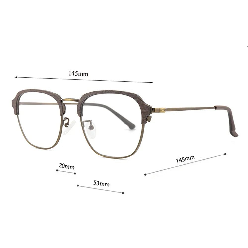 Men's Oval Semi-Rimless Titanium Prescription Glasses 812000 — view 2 | Rx Spectacle