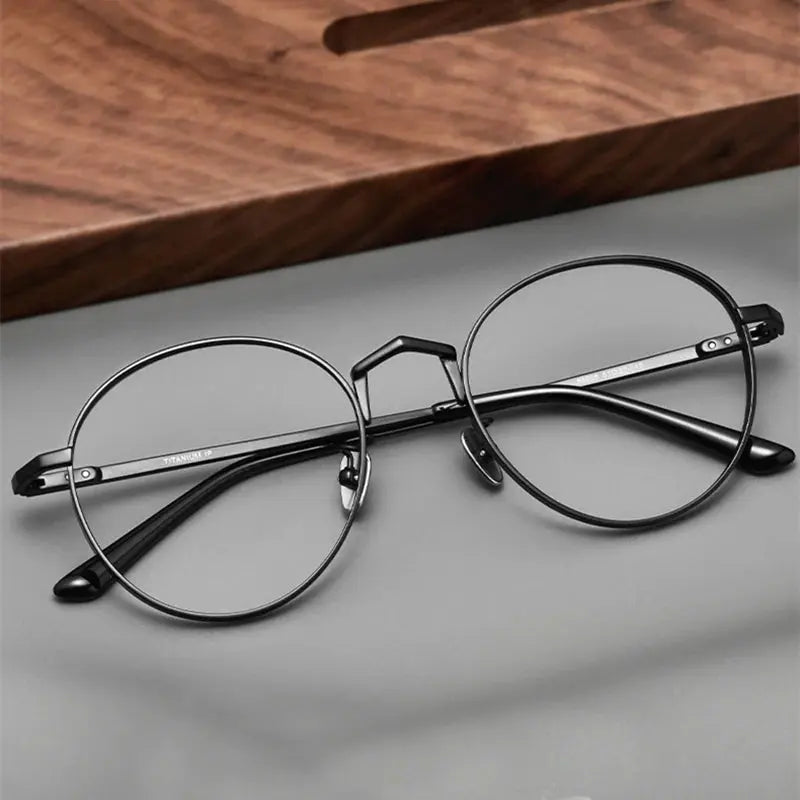 Unisex Oval Full Rim Titanium Prescription Glasses 388006 — view 1 | Rx Spectacle
