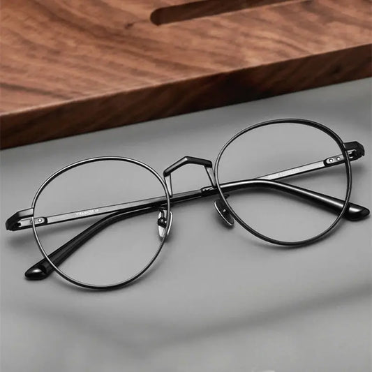 Unisex Oval Full Rim Titanium Prescription Glasses 388006 — view 1 | Rx Spectacle