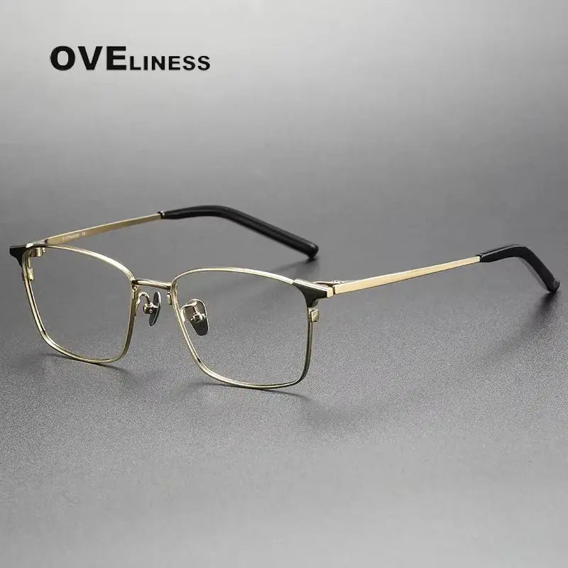Women's Square Full Rim Titanium Prescription Glasses 68961 — view 5 | Rx Spectacle