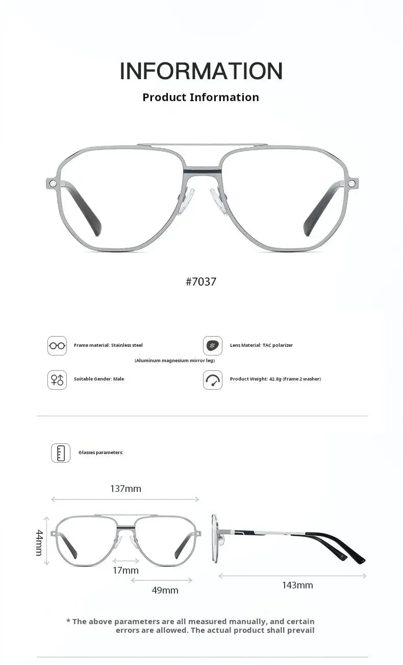 Women's Full Rim Alloy Double Bridge Clip-On Prescription Glasses 70371 — view 2 | Rx Spectacle