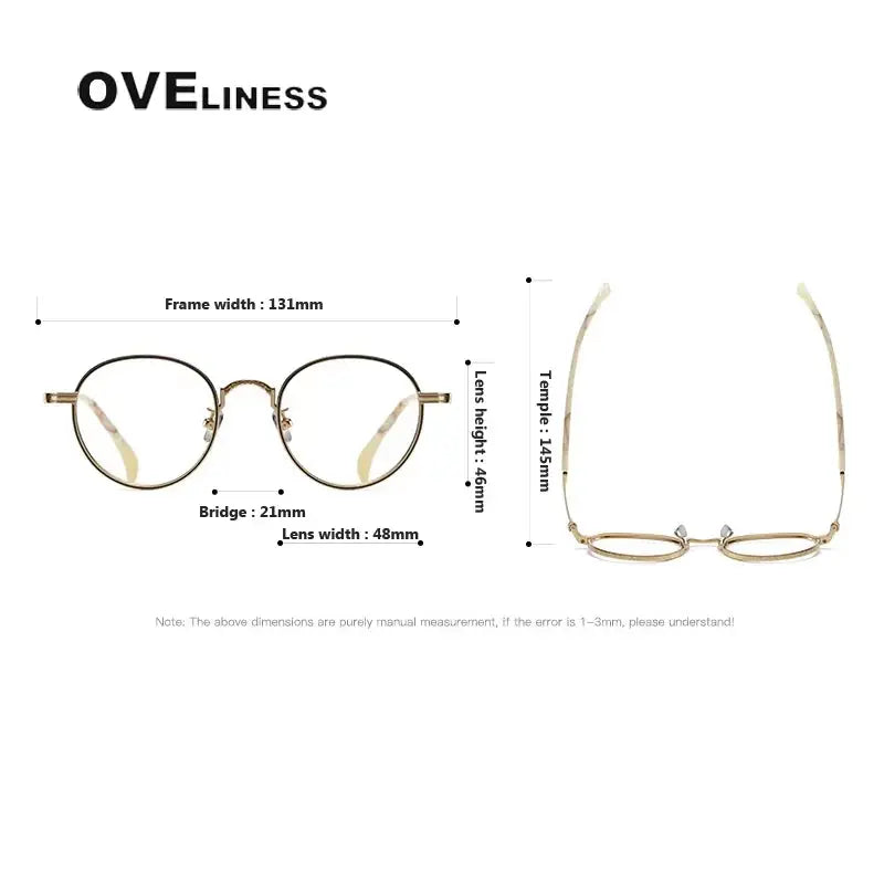 Women's Round Full Rim Titanium Prescription Glasses 80862 — view 2 | Rx Spectacle