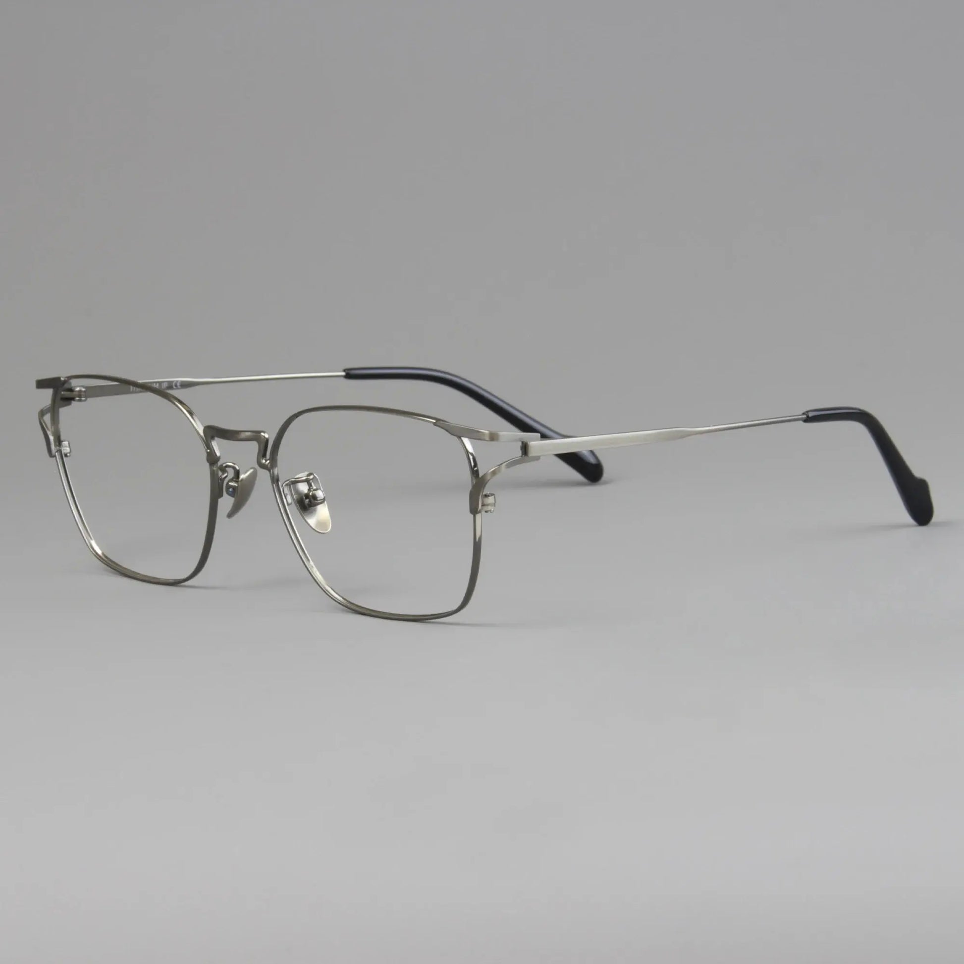 Unisex Square Full Rim Titanium Prescription Glasses 360038 — view 3 | Rx Spectacle