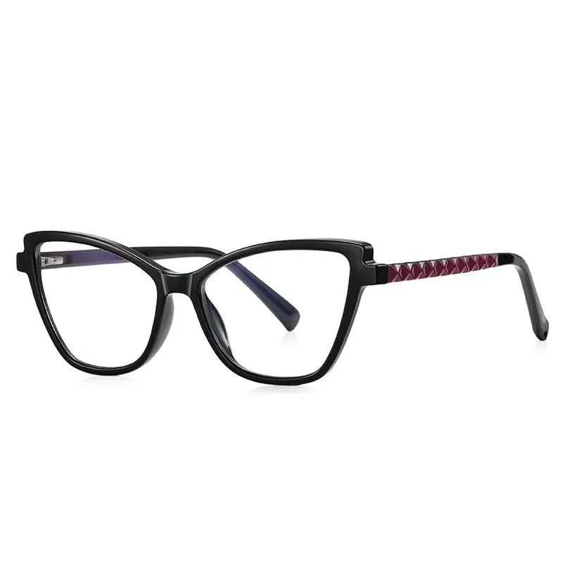 Women's Cat Eye Full Rim TR90 Prescription Glasses J2130 — view 12 | Rx Spectacle