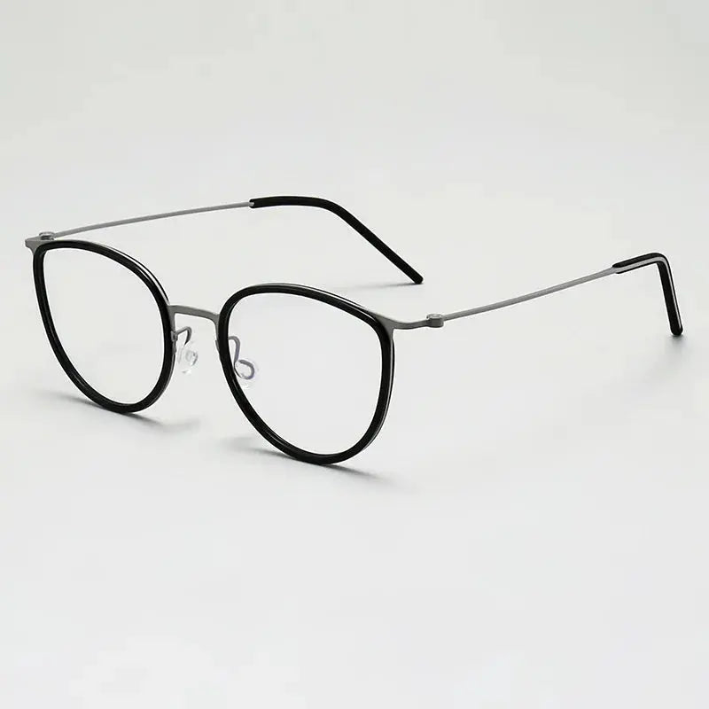 Women's Cat Eye Full Rim Titanium Prescription Glasses 635843 — view 6 | Rx Spectacle