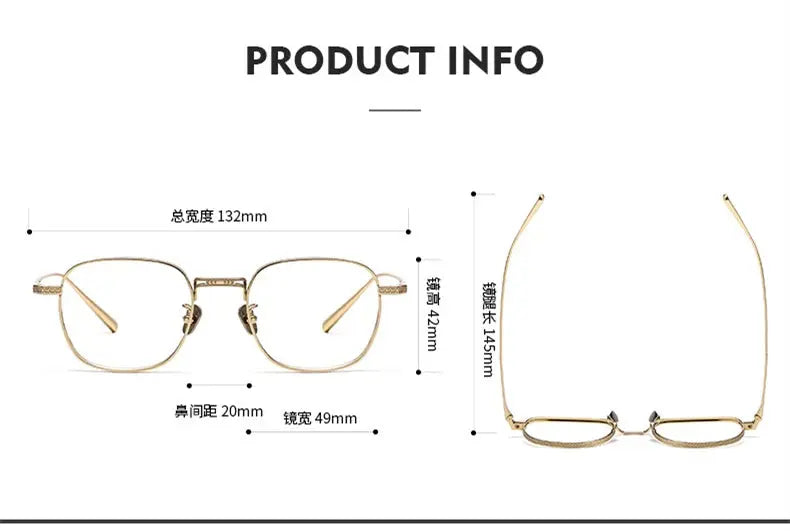 Women's Square Full Rim Titanium Prescription Glasses 227025 — view 2 | Rx Spectacle
