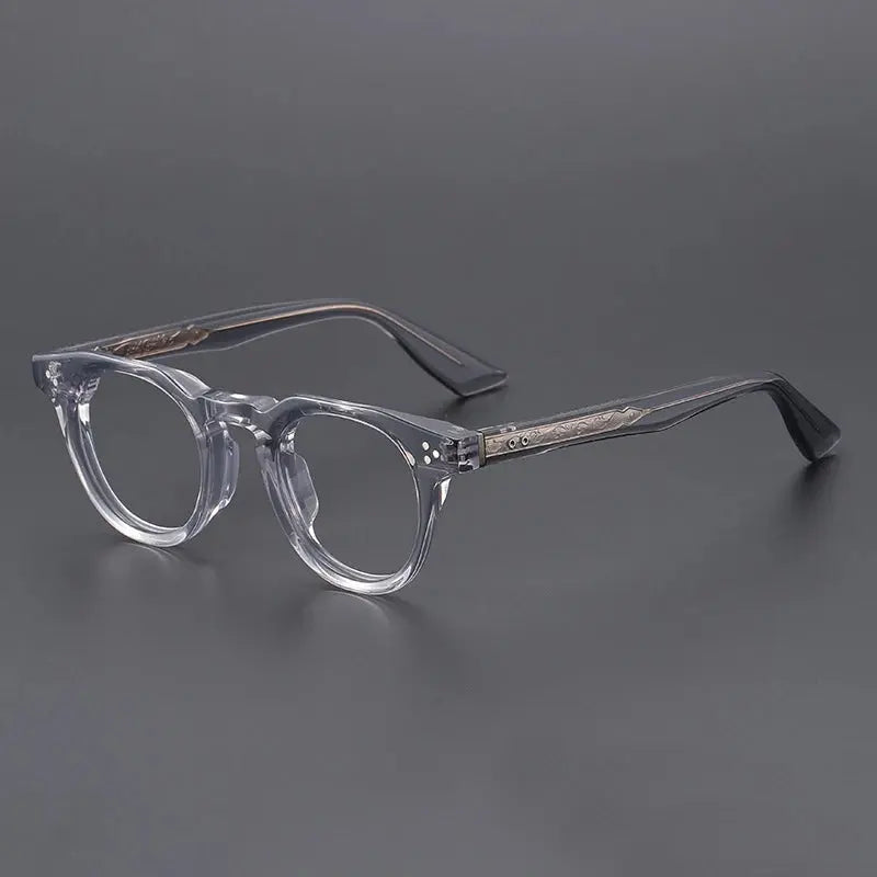 Unisex Browline Full Rim Acetate Prescription Glasses 655008 — view 6 | Rx Spectacle