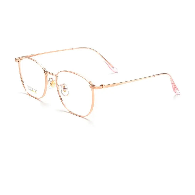 Women's Square Full Rim Titanium Prescription Glasses 5013 — view 11 | Rx Spectacle