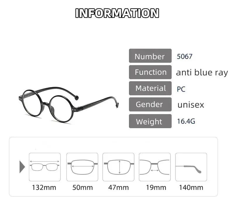 Unisex Round Full Rim Acetate Reading Glasses 5067 — view 16 | Rx Spectacle