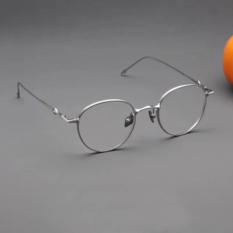 Women's Oval Full Rim Titanium Prescription Glasses 195140 — view 1 | Rx Spectacle