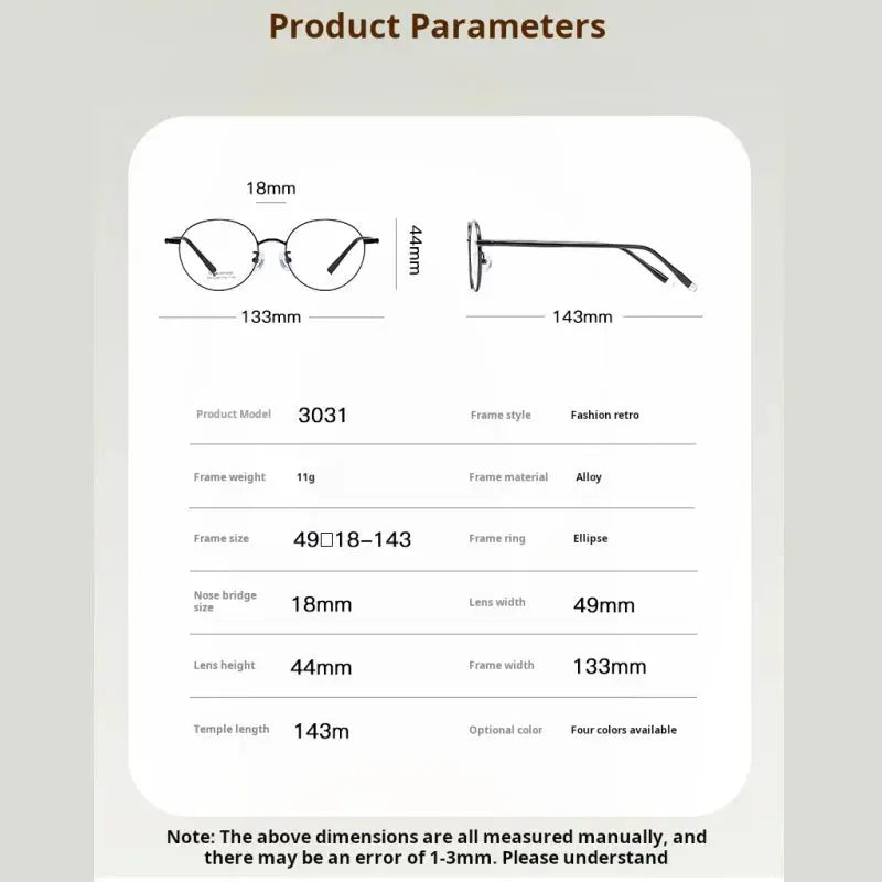 Women's Oval Full Rim Alloy Prescription Glasses 73031 — view 2 | Rx Spectacle