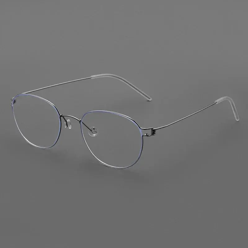Women's Round Full Rim Titanium Screwless Prescription Glasses 70165 — view 3 | Rx Spectacle