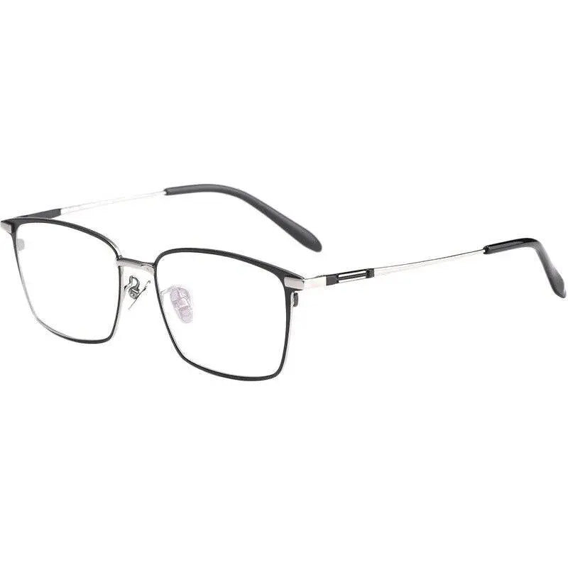 Unisex Square Full Rim Titanium Prescription Glasses L1831 — view 8 | Rx Spectacle