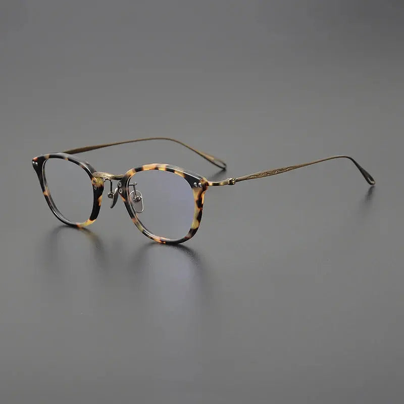 Unisex Square Full Rim Titanium Prescription Glasses 65955 — view 4 | Rx Spectacle