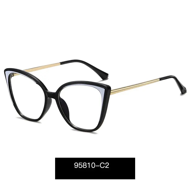 Women's Cat Eye Full Rim TR90 Prescription Glasses 95810 — view 8 | Rx Spectacle