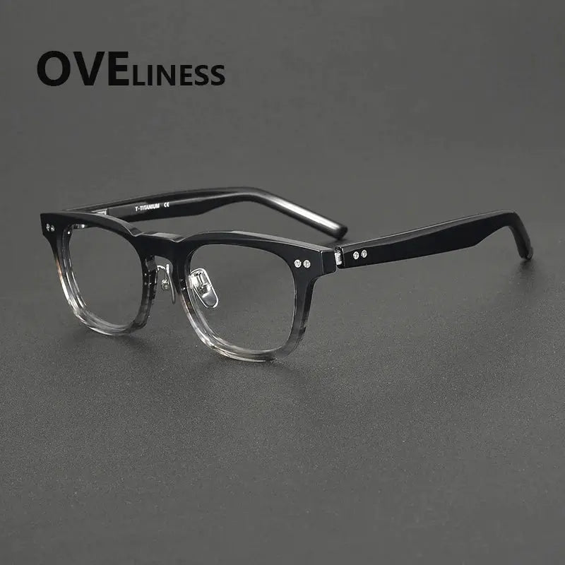Unisex Browline Full Rim Acetate Prescription Glasses 322161 — view 5 | Rx Spectacle