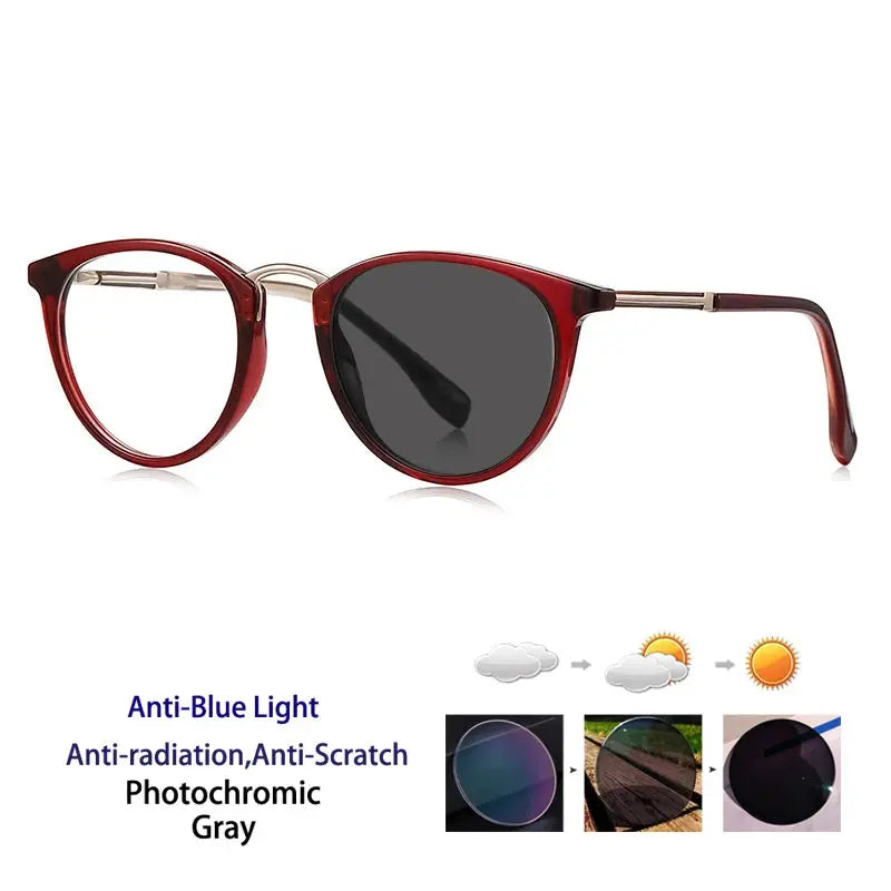 Women's Round Full Rim Acetate Reading Glasses 67241 — view 6 | Rx Spectacle