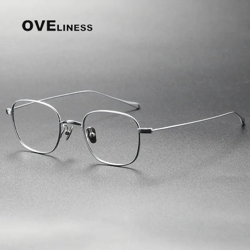 Women's Square Full Rim Titanium Prescription Glasses 369199 — view 6 | Rx Spectacle