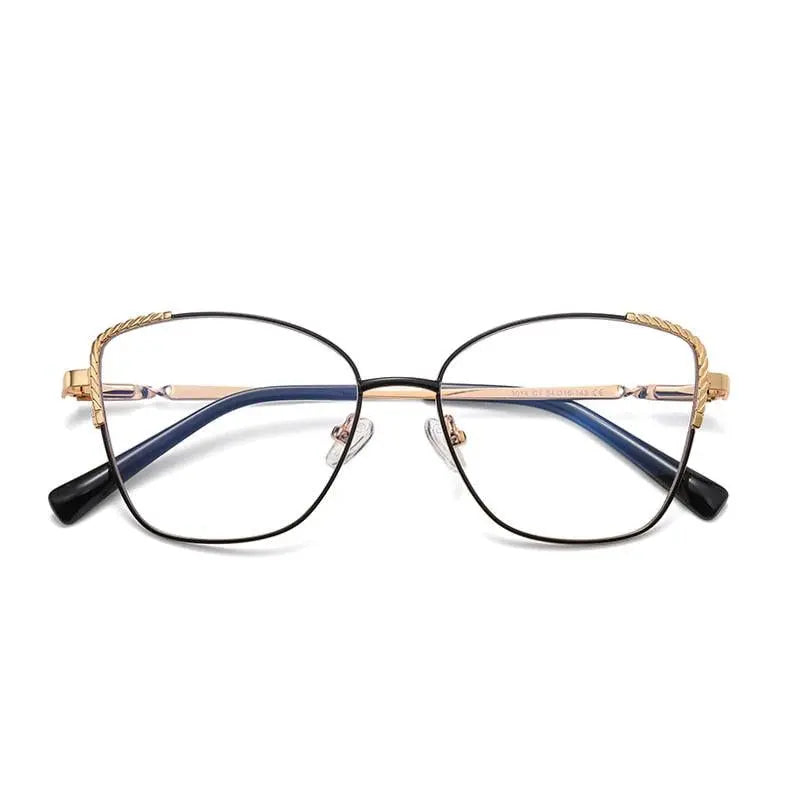 Women's Cat Eye Full Rim Alloy Prescription Glasses — view 4 | Rx Spectacle