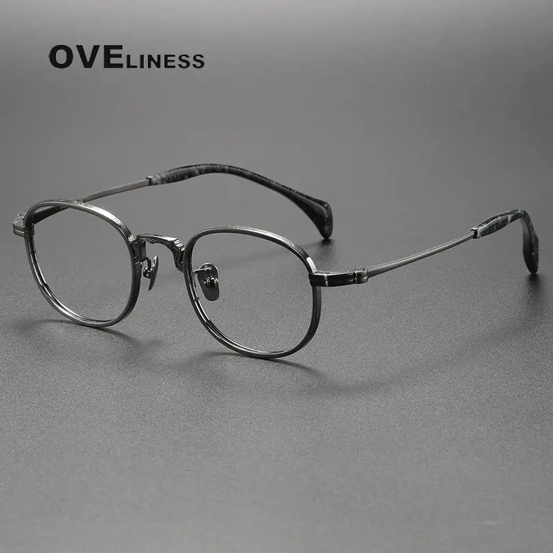 Women's Oval Full Rim Titanium Prescription Glasses 380866 — view 4 | Rx Spectacle