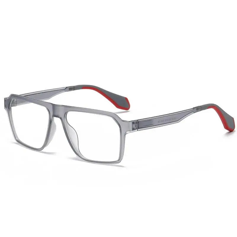 Men's Square Full Rim Titanium Sports Glasses 02004 — view 3 | Rx Spectacle