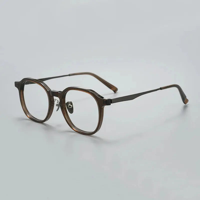 Unisex Square Full Rim Titanium Prescription Glasses 396574 — view 4 | Rx Spectacle